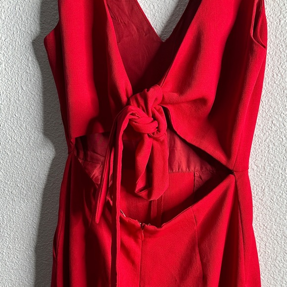 Wilfred Red Sleeveless open back Jumpsuit with Tie Back wide leg size 4 holiday - Picture 6 of 12